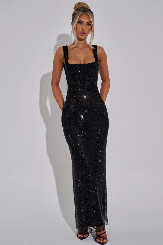 Damen Glamouröses Pailletten-Abendkleid mit figurbetontem Schnitt - Vittorelli