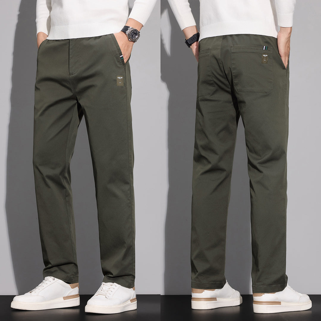 Herren Baumwoll-Chino mit geradem Schnitt und aufgesetzten Gesäßtaschen Nord Taschen
