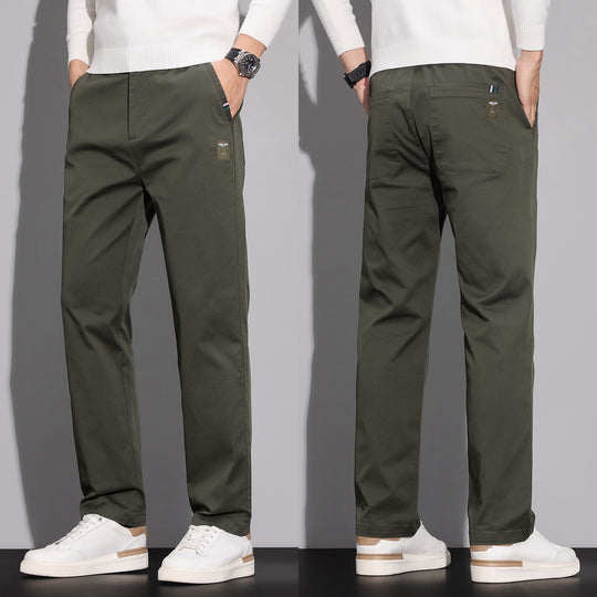 Herren Baumwoll-Chino mit geradem Schnitt und aufgesetzten Gesäßtaschen Nord Taschen