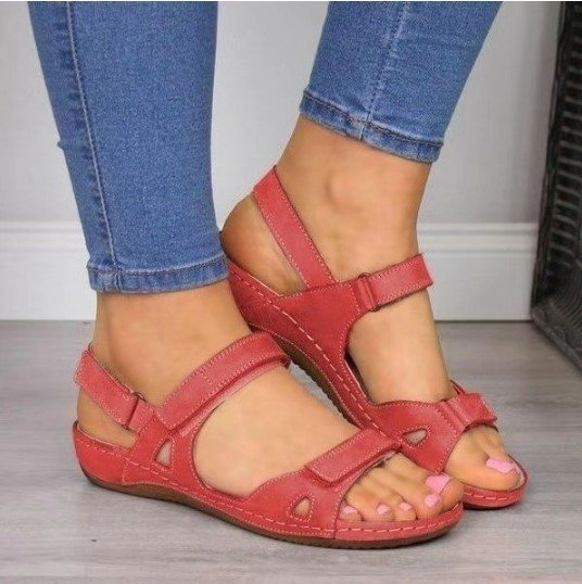 Damen Komfortable Sandalen mit verstellbaren Riemen und anatomischer Fußbett