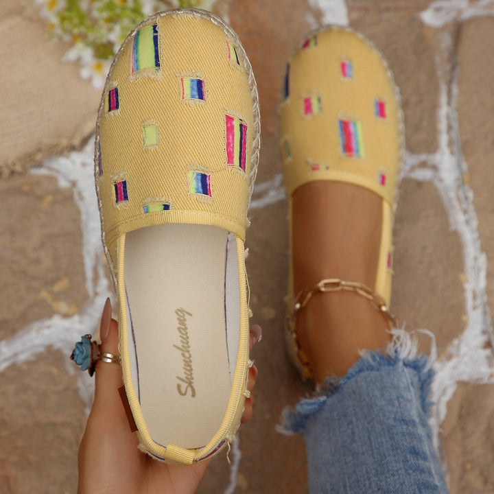 Damen  atmungsaktive Strick-Espadrilles mit geflochtener Jute-Sohle und flexiblem Memory-Fußbett Nord Taschen