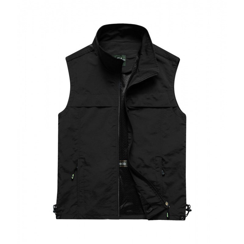 Herren leichte multifunktionale Utility-Weste mit Mesh-Futter und verstellbarem Saum Nord Taschen