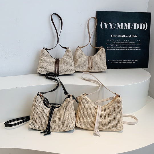 Damen Umhängetasche aus geflochtenem Material mit verstellbarem Trageriemen Nord Taschen