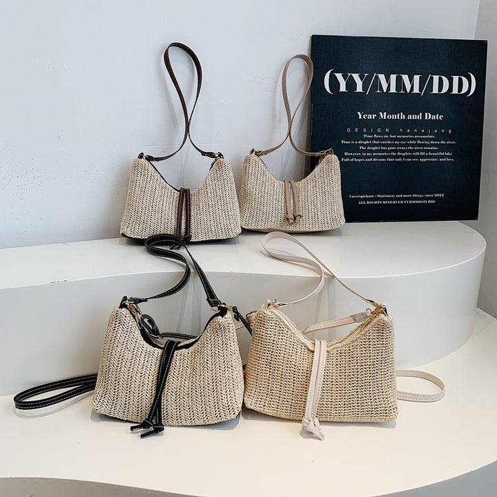 Damen Umhängetasche aus geflochtenem Material mit verstellbarem Trageriemen Nord Taschen