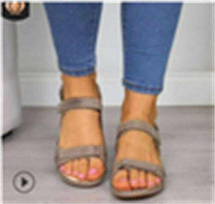Damen Bequeme und verstellbare Sandalen mit Fußbett