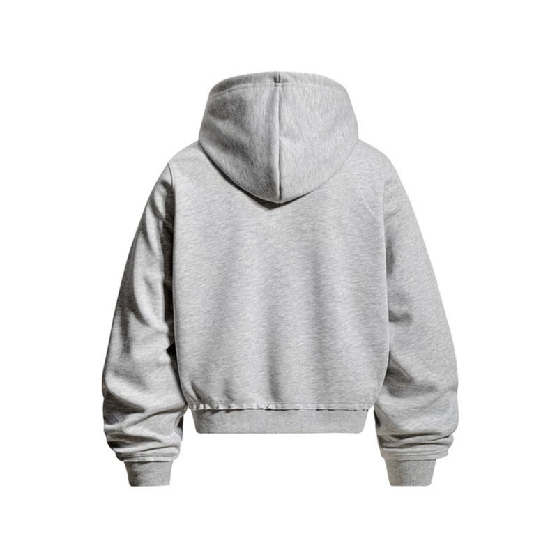 Damen Kapuzen-Sweatjacke mit dekorischer Frogging-Stickerei und durchgehendem Reißverschluss Nord Taschen