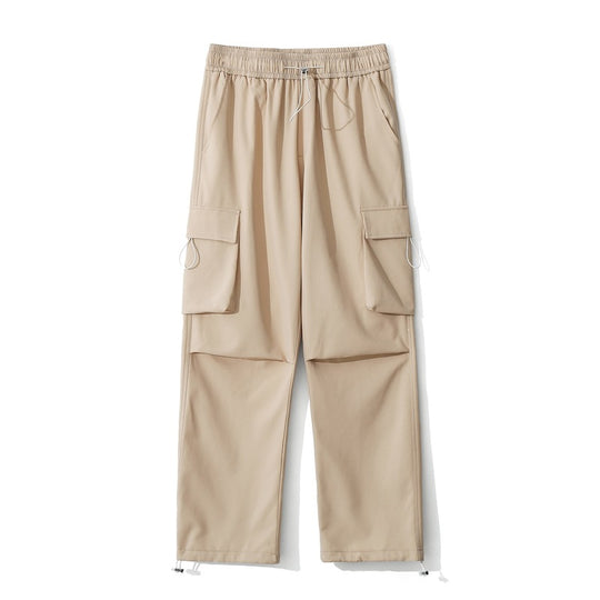 Damen Locker geschnittene Cargo-Hose mit Druckknopf‑Paneelen und Tunnelzugbund Nord Taschen