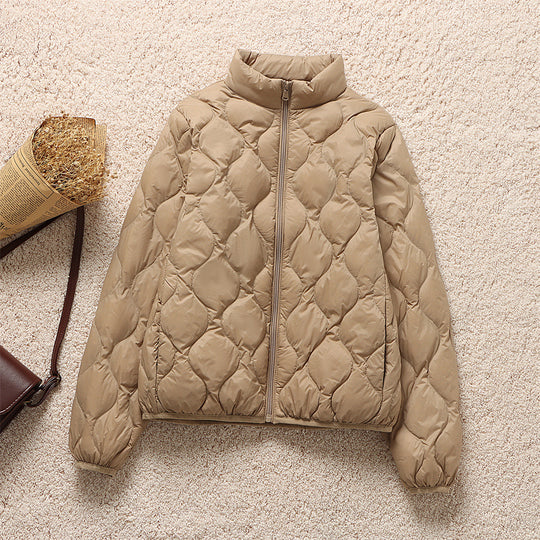 Damen leichte Stepp-Blousonjacke mit organischer Wellensteppung und Stehkragen Nord Taschen