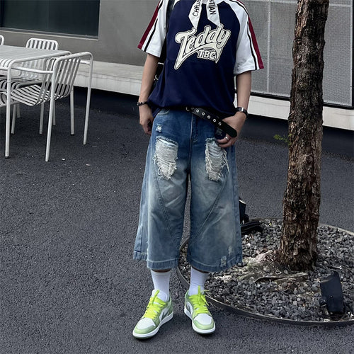 Herren Trendige Weitbein-Jeans Nord Taschen