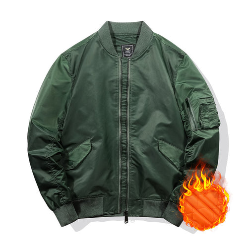 Herren Thermisch isolierte Nylon-Bomberjacke mit Ärmeltasche und Rippenbündchen Nord Taschen