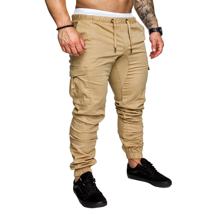 Herren taillierter Cargo-Jogger mit elastischem Bund, Kordelzug und aufgesetzten Taschen Nord Taschen