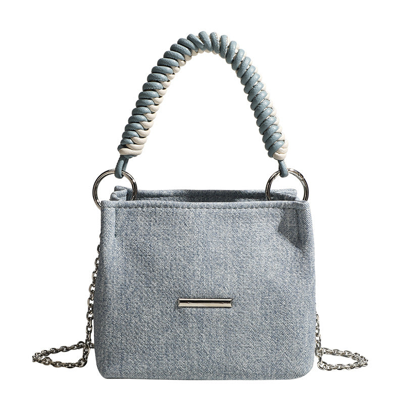 Damen Denim Mini-Handtasche mit elegantem Kettenriemen Nord Taschen