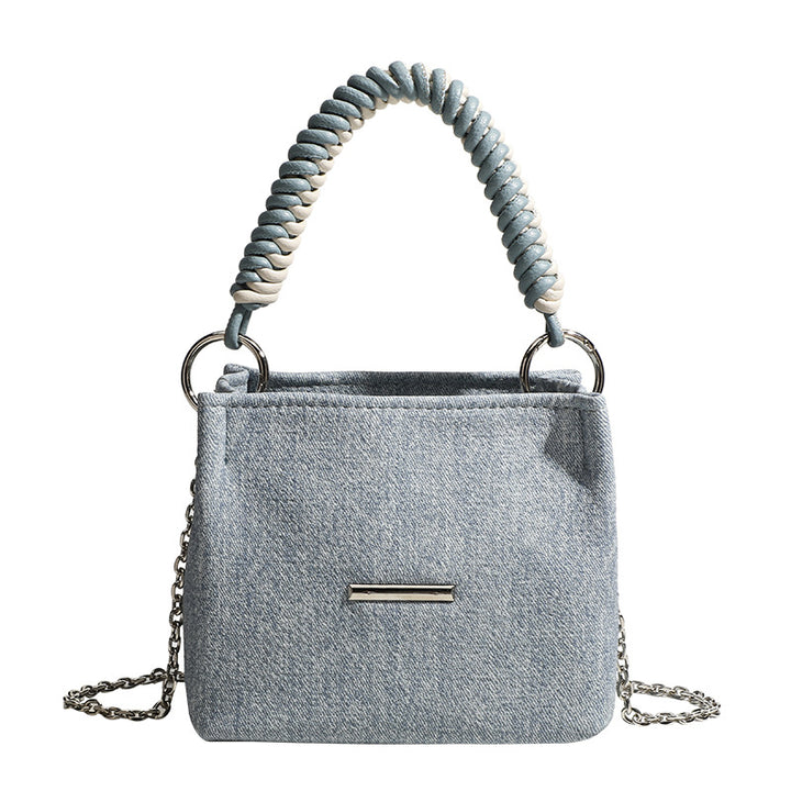 Damen Denim Mini-Handtasche mit elegantem Kettenriemen Nord Taschen