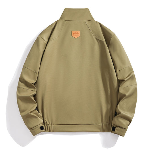 Herren Leichter Utility-Canvas-Blouson mit Stehkragen und elastischen Bündchen Nord Taschen
