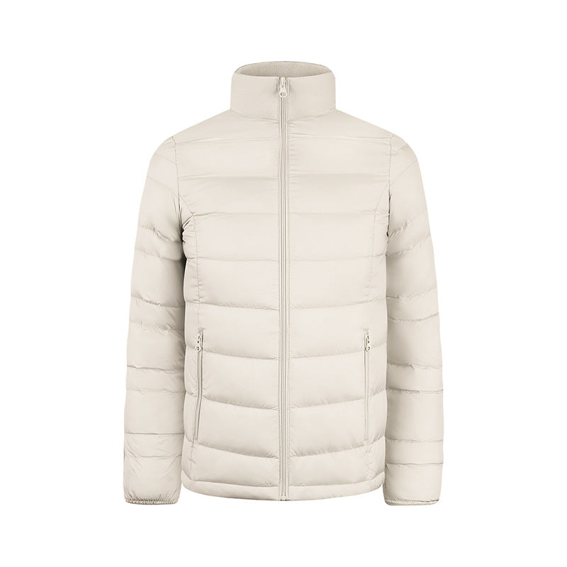 Herren Ultraleichte gesteppte Daunenimitat-Jacke mit Stehkragen Nord Taschen