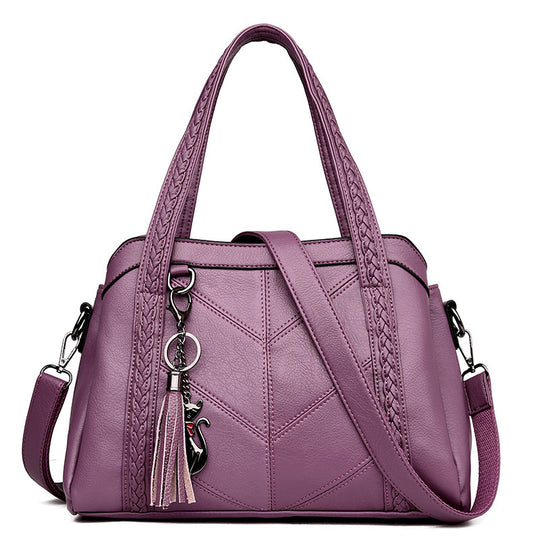 Damen modische Handtasche mit geflochtenen Akzenten Nord Taschen
