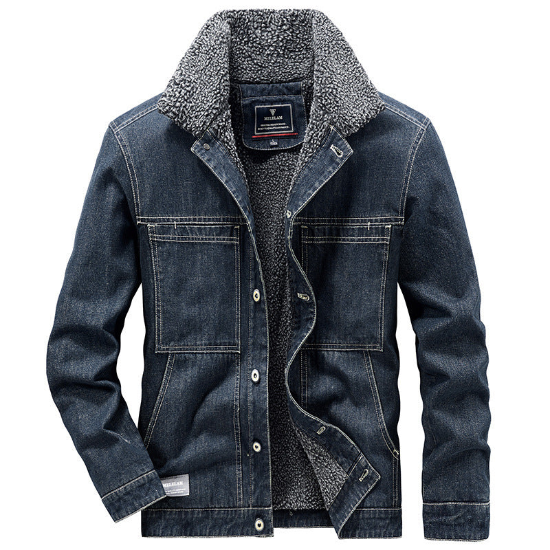 Herren Sherpa-gefütterte Denimjacke im Worker-Style Nord Taschen
