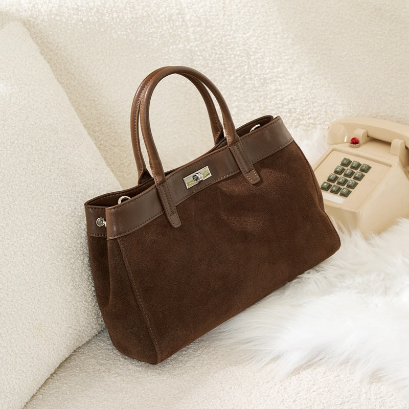 Damen elegante Handtasche aus feinem Wildleder Nord Taschen