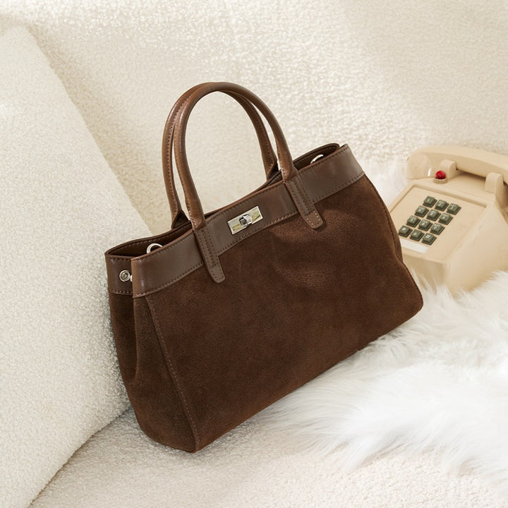 Damen elegante Handtasche aus feinem Wildleder Nord Taschen