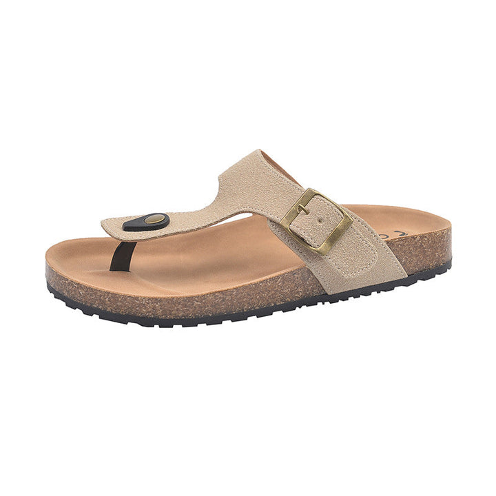 Damen Komfortable Zehentrenner-Sandalen mit verstellbarem Riemen und ergonomischer Sohle