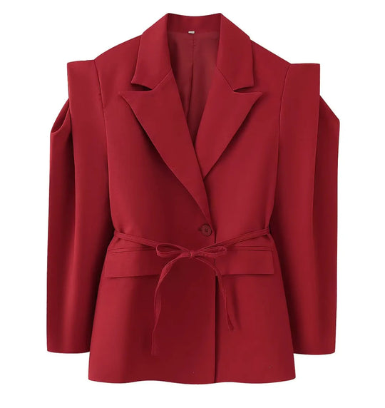 Damen 1100+ taillierter Blazer mit Tunnelzug, schmaler Kordel und Pattentaschen Nord Taschen