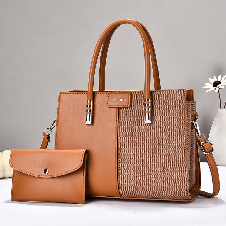 Damen elegante Handtasche mit strukturiertem Obermaterial und abnehmbarem Geldbeutel Nord Taschen