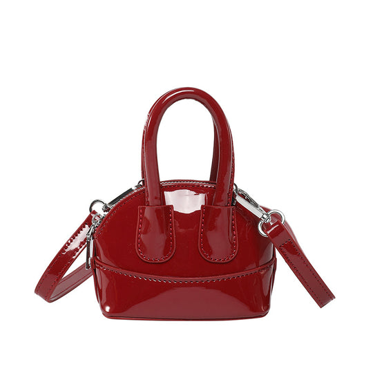 Damen Mini-Handtasche mit elegantem Hochglanz-Finish und abnehmbarem Schulterriemen Nord Taschen