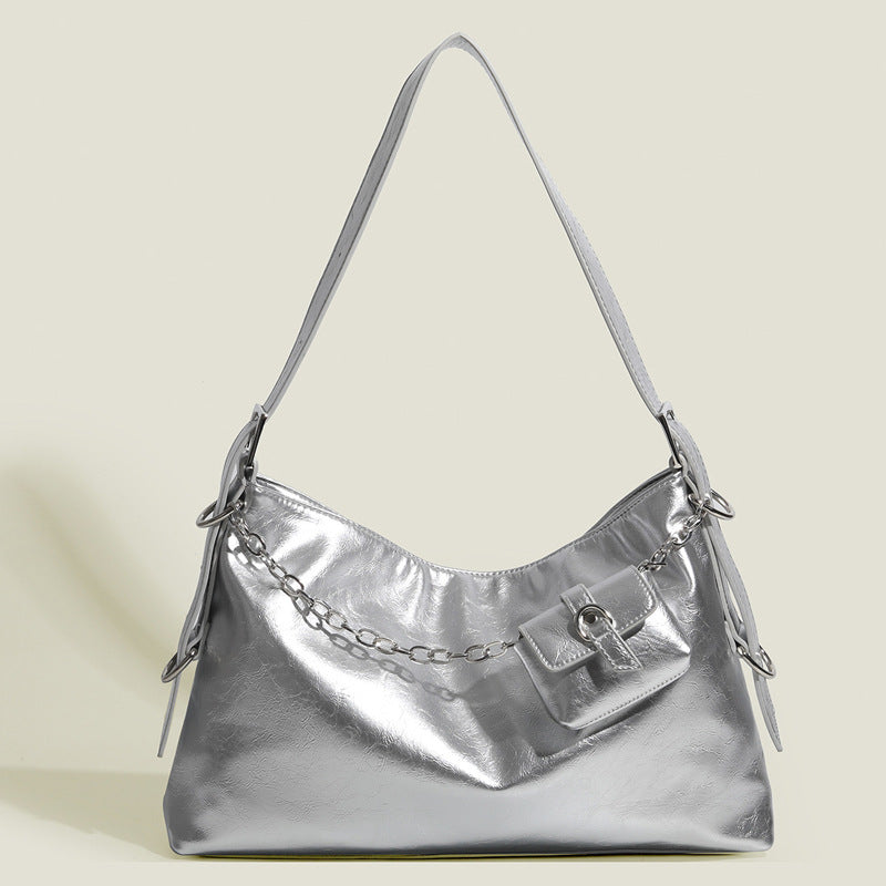 Damen Hobo-Tasche mit modischer Kettenverzierung und geräumigem Innenraum Nord Taschen