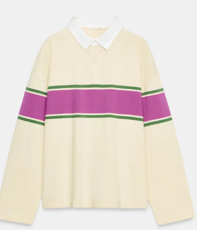 Damen Feinstrick-Poloshirt-Cardigan mit kurzem Arm und durchgehendem Reißverschluss Nord Taschen