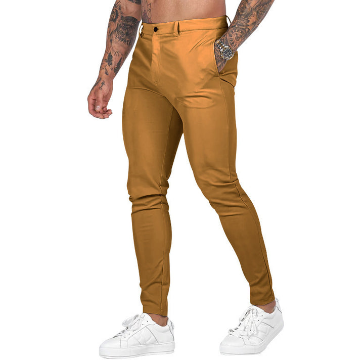 Herren Slim-Fit Stretch-Chino mit schmal zulaufendem Bein und dezenten Eingrifftaschen Nord Taschen