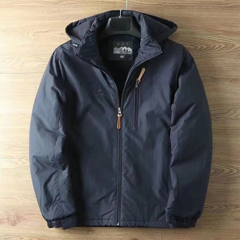 Herren  isolierte Softshell-Fieldjacke mit abnehmbarer Kapuze und verdeckter Reißverschlusstasche Nord Taschen