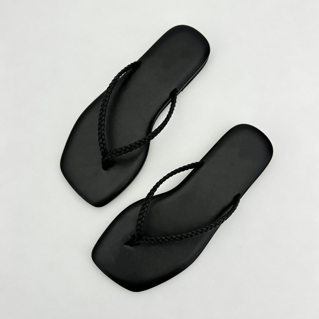Damen Minimalistische Zehentrenner-Sandalen mit ergonomischem Design