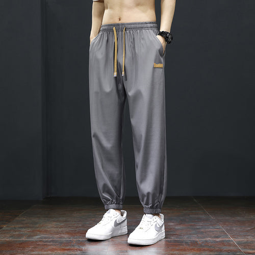 Herren Sportliche Freizeithose mit verstellbarem Bund und Seitentaschen