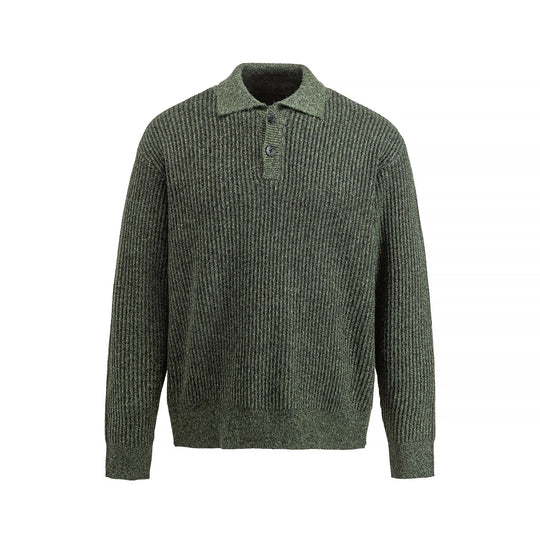 Herren Strickpullover mit Polokragen und markanter Rippenstruktur Nord Taschen