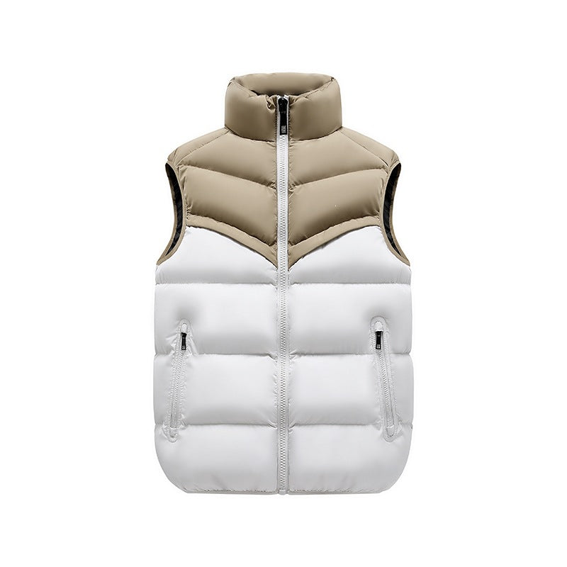Herren Thermo-Steppweste mit hohem Stehkragen, Farbblock‑Design & Reißverschlusstaschen Nord Taschen