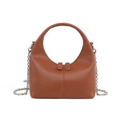Damen Hobo-Tasche aus hochwertigem Kunstleder mit dekorativem Kettenriemen Nord Taschen