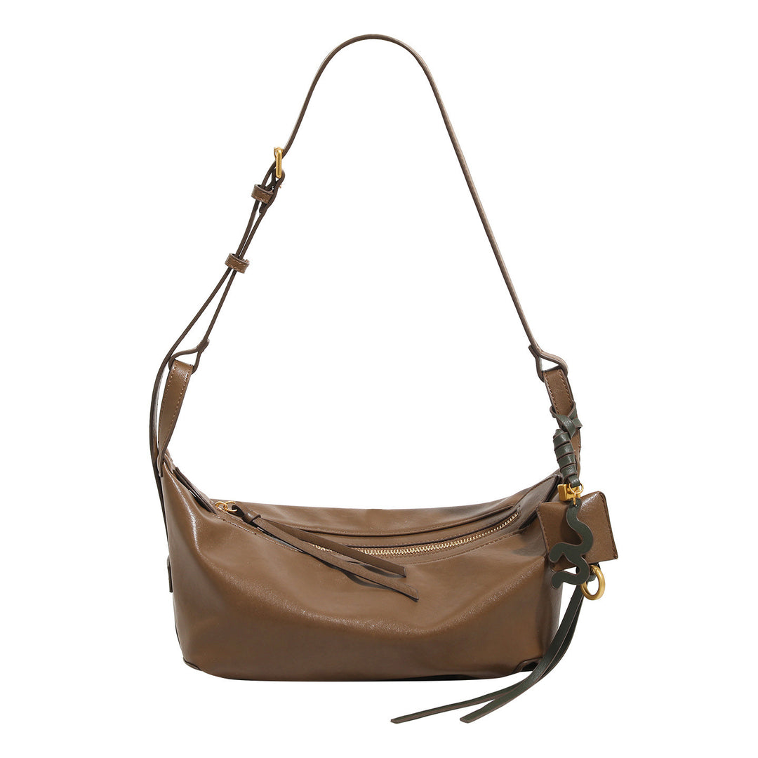 Damen Umhängetasche aus hochwertigem, weichem Leder mit stylischem Kettendetail Nord Taschen