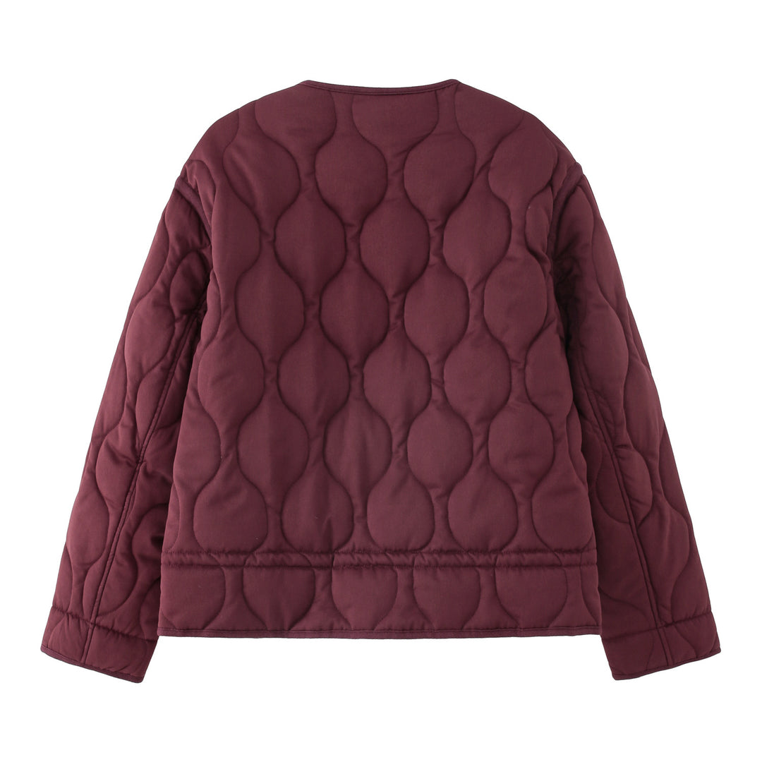 Damen Steppjacke mit rundem Steppmuster, Rundhals und Zwei-Wege-Reißverschluss Nord Taschen