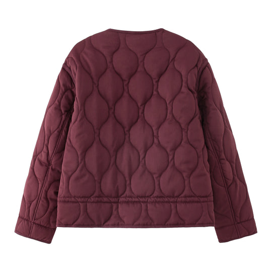 Damen Steppjacke mit rundem Steppmuster, Rundhals und Zwei-Wege-Reißverschluss Nord Taschen