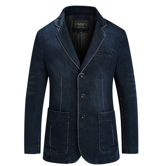 Herren modische Denim-Blazerjacke Nord Taschen