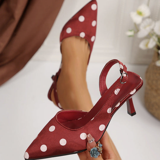 Damen Slingback Pumps mit Punkten