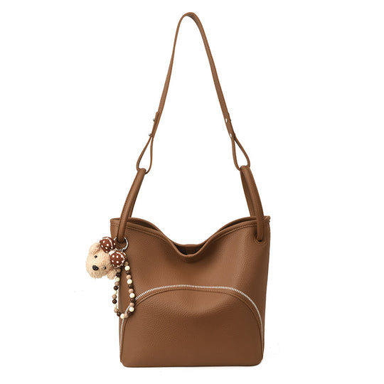 Damen Shopper Tasche mit stilvollem Design und niedlichem Anhänger Nord Taschen
