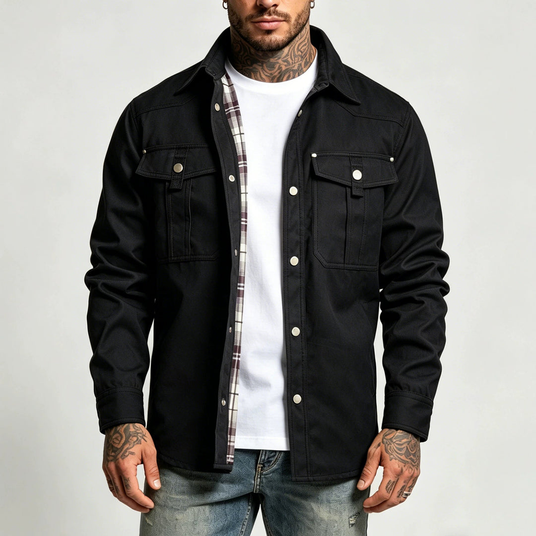 Herren Canvas-Hemdjacke Nord Taschen