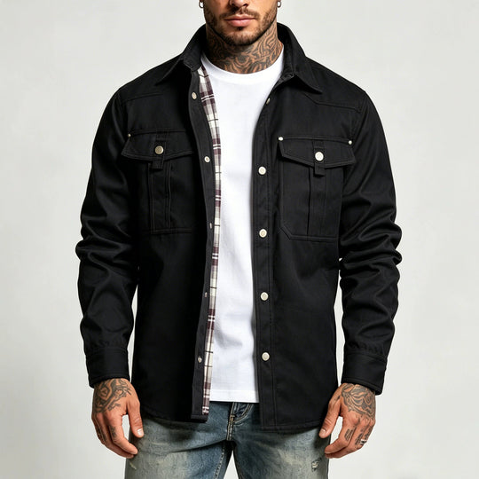 Herren Canvas-Hemdjacke Nord Taschen
