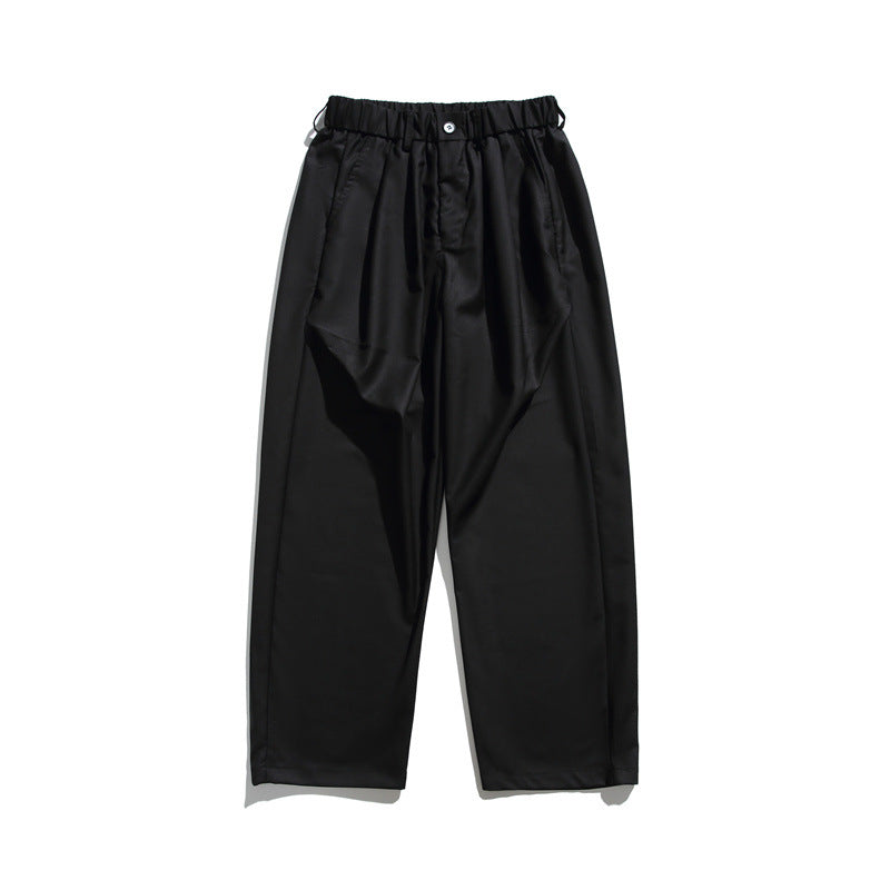 Herren Locker geschnittene Bundfalten-Cropped-Hose mit elastischem Bund und Bügelfalte Nord Taschen