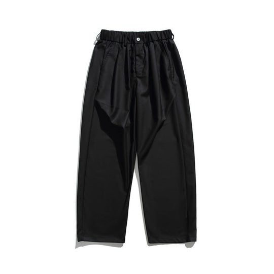 Herren Locker geschnittene Bundfalten-Cropped-Hose mit elastischem Bund und Bügelfalte Nord Taschen