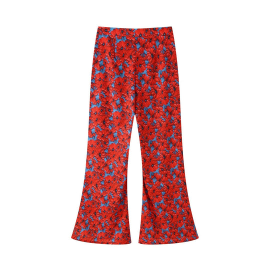 Damen 20+ zweiteiliges Satinset mit lockerem Knotenblazer und weiter Palazzohose Nord Taschen