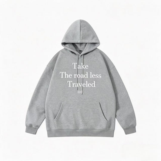 Unisex Oversize-Kapuzenpullover mit Statement-Print und Kängurutasche Nord Taschen