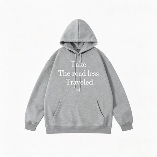 Unisex Oversize-Kapuzenpullover mit Statement-Print und Kängurutasche Nord Taschen