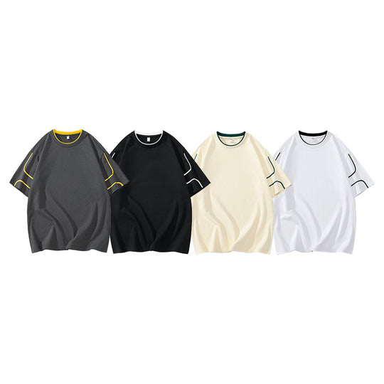 Herren Oversize-T-Shirt aus Baumwollmix mit Kontrastpaspelierung und Dropped-Shoulder Nord Taschen